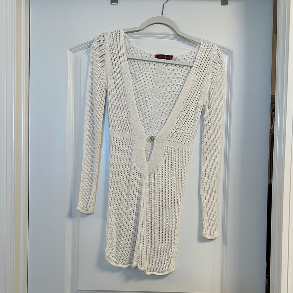 Miusol White Knit Swim Coverup